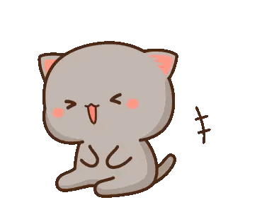 A Cartoon Drawing Of A Cat With A Smiley Face And A X Next To It Sticker
