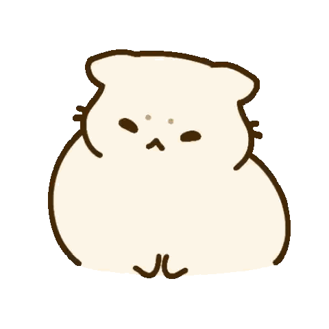 A Cartoon Drawing Of A Cat With A Surprised Look On Its Face . Sticker
