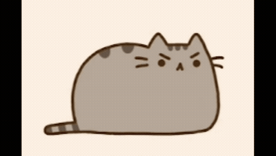 A Cartoon Drawing Of A Cat With An Angry Look On Its Face GIF