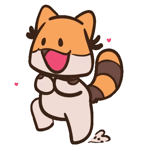 A Cartoon Drawing Of A Cat With Hearts Around Him Sticker