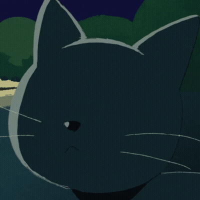 A Cartoon Drawing Of A Cat With Its Mouth Wide Open GIF
