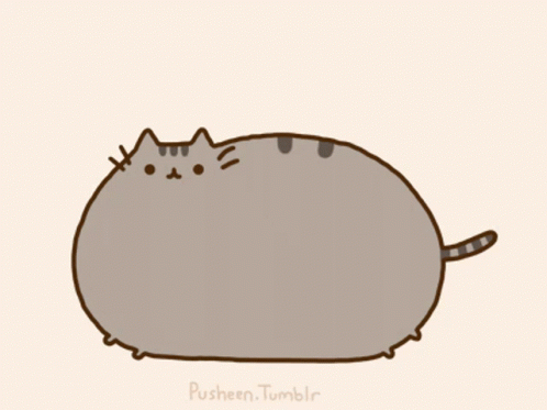A Cartoon Drawing Of A Cat With The Name Pusheen Tumblr On The Bottom GIF