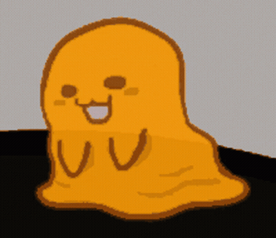 A Cartoon Drawing Of A Chicken Nugget With A Face GIF