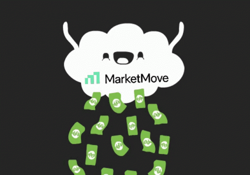 A Cartoon Drawing Of A Cloud With The Word Marketmove On It GIF