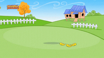 A Cartoon Drawing Of A Cloud With The Words Galinha Pintadinha On The Bottom GIF