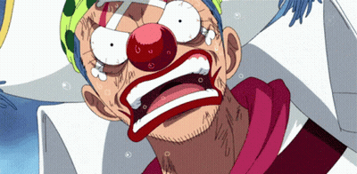 A Cartoon Drawing Of A Clown With A Surprised Look On His Face GIF