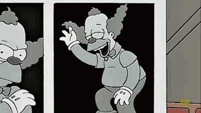 A Cartoon Drawing Of A Clown With The Letter S On The Bottom GIF