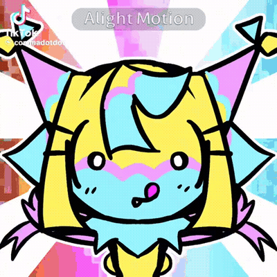 A Cartoon Drawing Of A Colorful Animal With The Words Alight Motion On The Bottom GIF