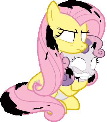 A Cartoon Drawing Of A Cow And A Pony Sticker