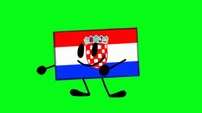 A Cartoon Drawing Of A Croatian Flag With A Smile On Its Face GIF