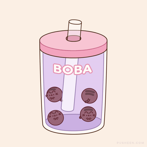 A Cartoon Drawing Of A Cup Of Boba GIF