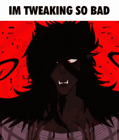 A Cartoon Drawing Of A Demon With The Words Im Tweaking So Bad Below It GIF