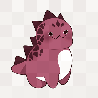 A Cartoon Drawing Of A Dinosaur With The Word Rawr Above It GIF