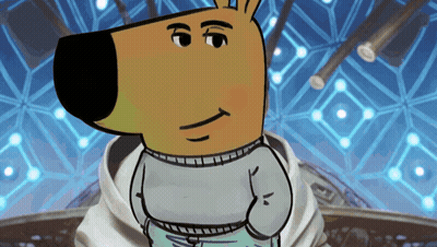 A Cartoon Drawing Of A Dog Wearing A Sweater GIF