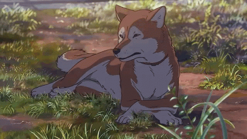 A Cartoon Drawing Of A Dog Yawning With Its Mouth Open GIF