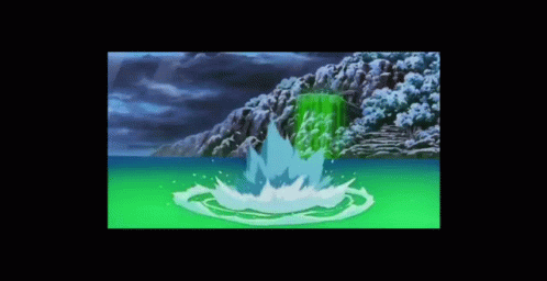 A Cartoon Drawing Of A Dolphin Splashing Water GIF