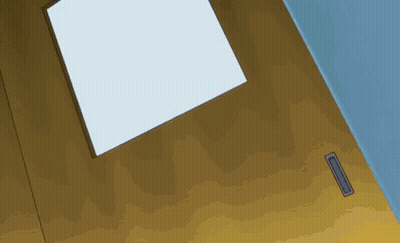 A Cartoon Drawing Of A Door With A Window In The Corner GIF