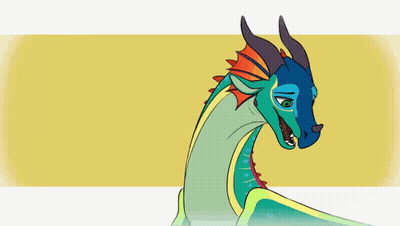 A Cartoon Drawing Of A Dragon With A Yellow Background GIF