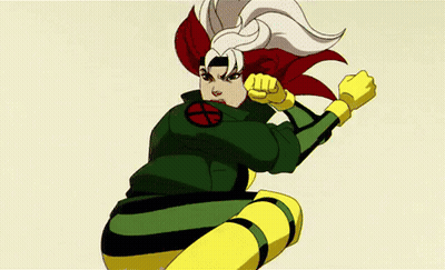 A Cartoon Drawing Of A Female Superhero In Yellow Boots GIF