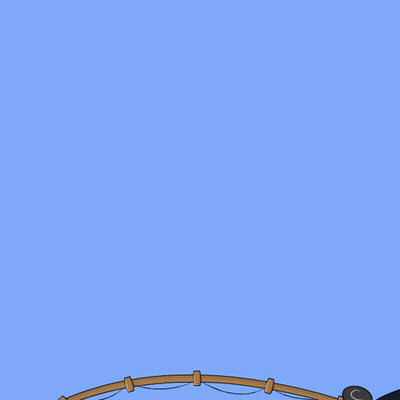 A Cartoon Drawing Of A Fishing Rod With A Fish On The Hook GIF