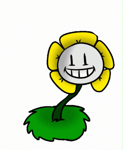 A Cartoon Drawing Of A Flower With A Face GIF