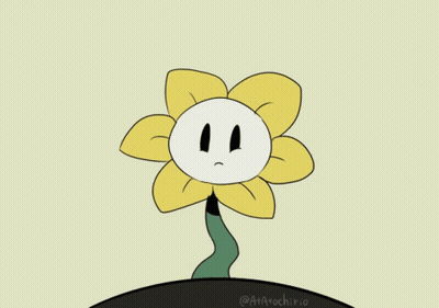 A Cartoon Drawing Of A Flower With An Angry Face By @Atarochirio GIF