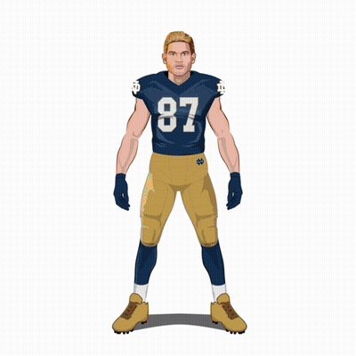 A Cartoon Drawing Of A Football Player Wearing A Number 1 Jersey GIF