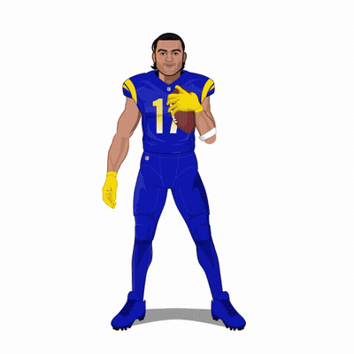 A Cartoon Drawing Of A Football Player Wearing A Number 1 Jersey GIF