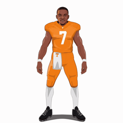 A Cartoon Drawing Of A Football Player Wearing A Number 7 Jersey GIF