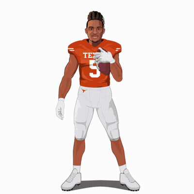A Cartoon Drawing Of A Football Player With The Number 1 On His Jersey GIF
