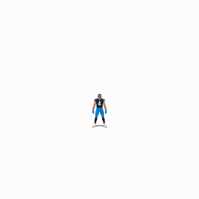 A Cartoon Drawing Of A Football Player With The Number 4 On His Jersey GIF