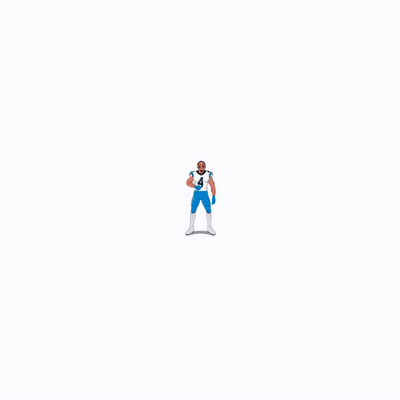 A Cartoon Drawing Of A Football Player With The Number 4 On His Jersey GIF