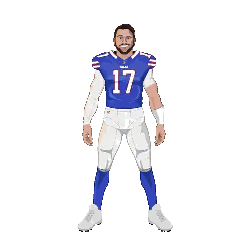 A Cartoon Drawing Of A Football Player With The Number 7 On His Jersey Sticker
