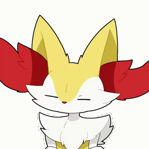 Fox With Flower Above It Cartoon GIF