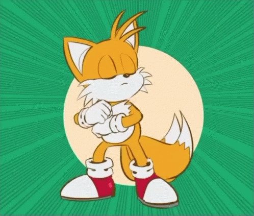 A Cartoon Drawing Of A Fox With A Green Background GIF