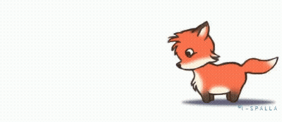 A Cartoon Drawing Of A Fox With A White Background GIF