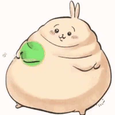 A Cartoon Drawing Of A Frog With Circles Around It And A Face On It . GIF