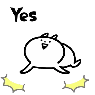 A Cartoon Drawing Of A Frog With The Word Yes Written On It . Sticker