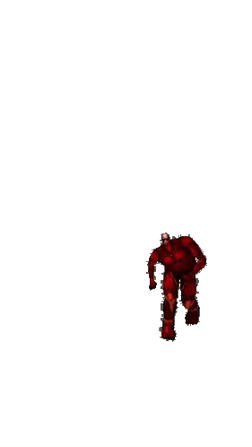 A Cartoon Drawing Of A Giant Red Monster Sticker