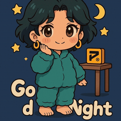 A Cartoon Drawing Of A Girl Crying With The Words Go D Night Above Her GIF