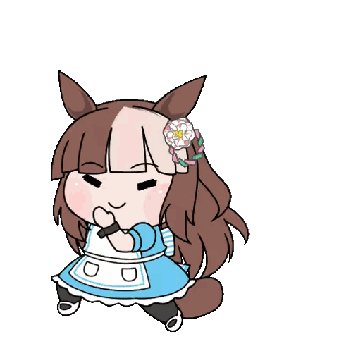 A Cartoon Drawing Of A Girl Dressed As Alice In Wonderland With A Flower In Her Hair Sticker