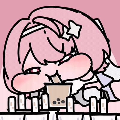 A Cartoon Drawing Of A Girl Drinking From A Cup With A Straw GIF