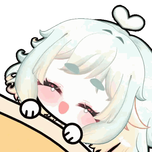 A Cartoon Drawing Of A Girl Sleeping With A Heart Above Her Sticker