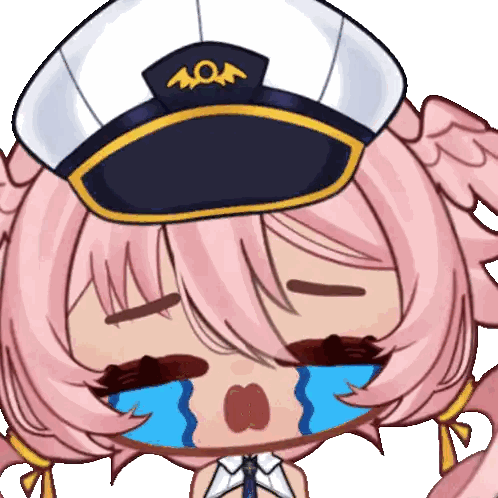 A Cartoon Drawing Of A Girl Wearing A Captain Hat Sticker