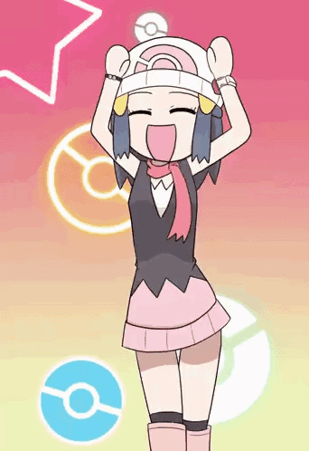 A Cartoon Drawing Of A Girl With A Hat On GIF