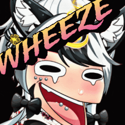 A Cartoon Drawing Of A Girl With A Sign That Says Wheeze GIF