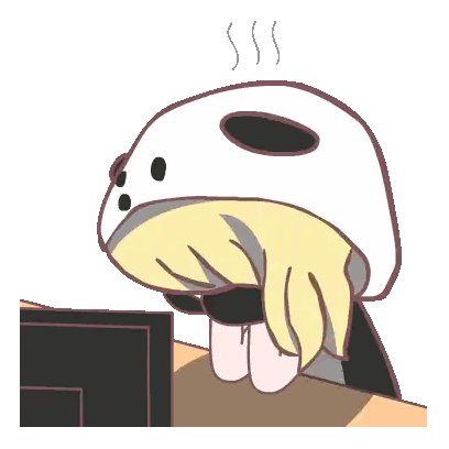 A Cartoon Drawing Of A Girl With A Skull Head Sticker