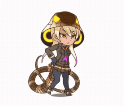 A Cartoon Drawing Of A Girl With A Snake Tail GIF