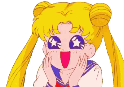 A Cartoon Drawing Of A Girl With A Star In Her Eyes Sticker