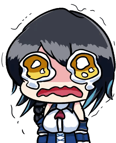 A Cartoon Drawing Of A Girl With A Surprised Look On Her Face Sticker
